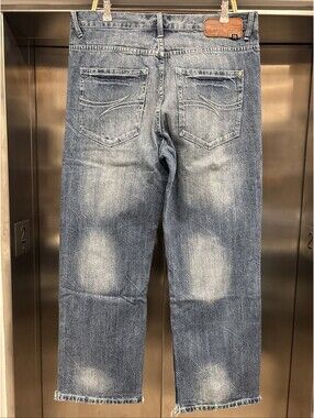 Vintage Y2K Phat Farm Jeans Men's 36x33 Blue Denim Wide Leg Baggy Jeans